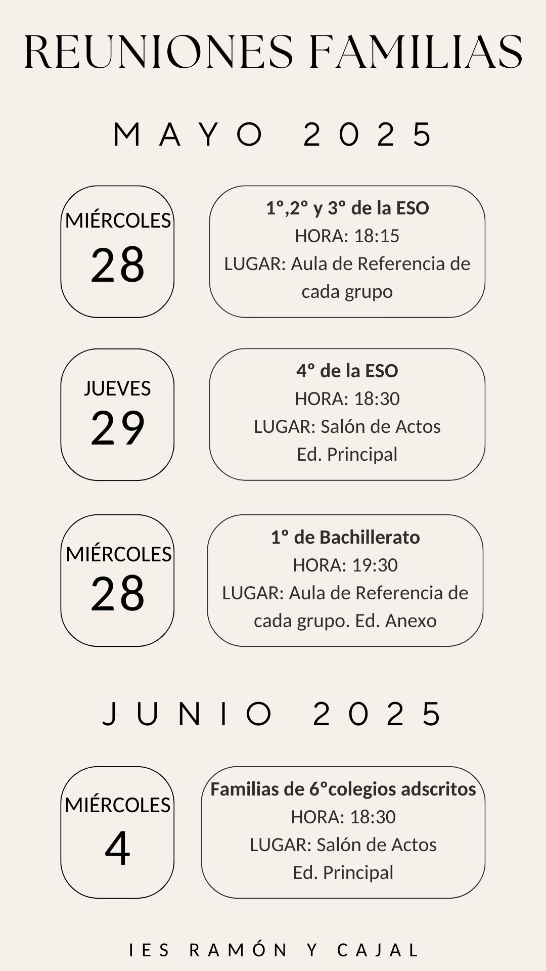 REUNIONES FAMILIAS MAYO – JUNIO