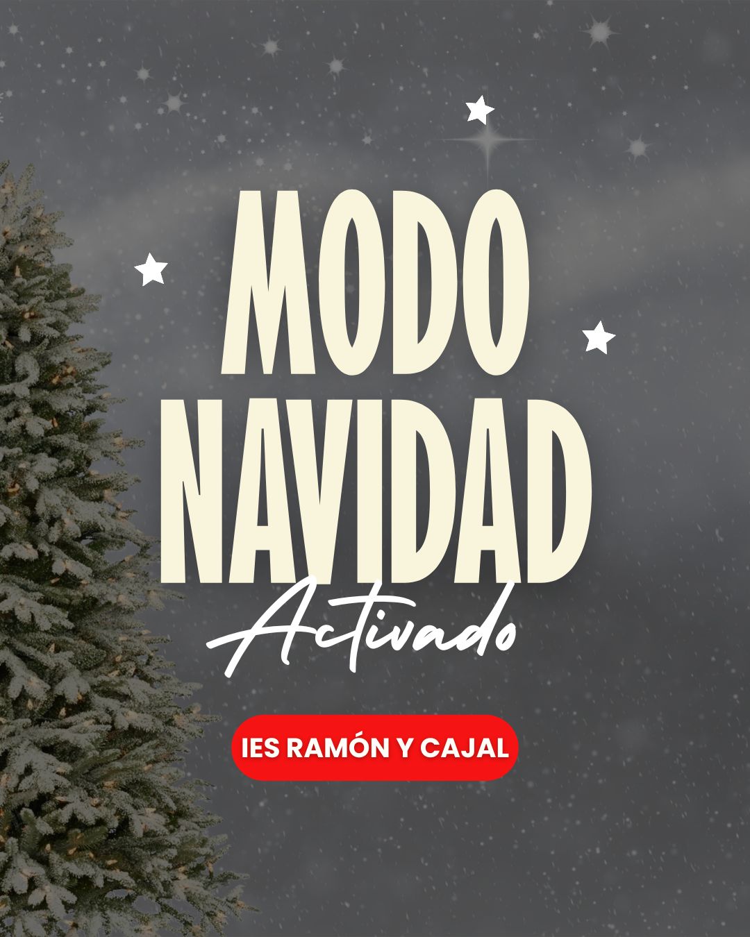 El IES Ramón y Cajal os desea una Feliz Navidad y un próspero 2026.